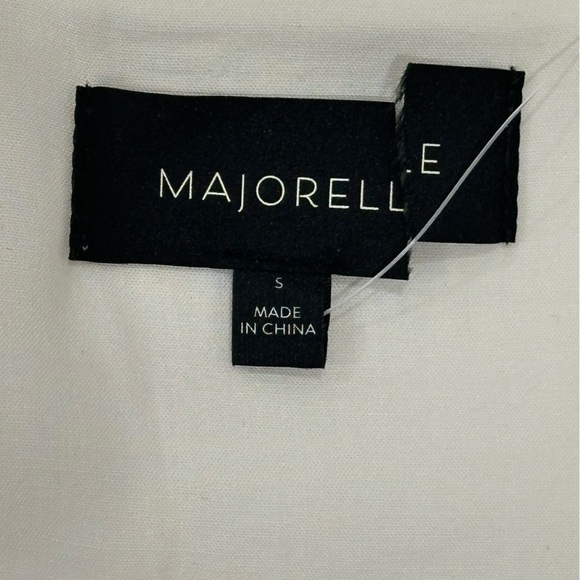 Majorelle Cambria Mini Dress White Cutout Long Sleeve Crochet Small Bridal Grad - Picture 10 of 12